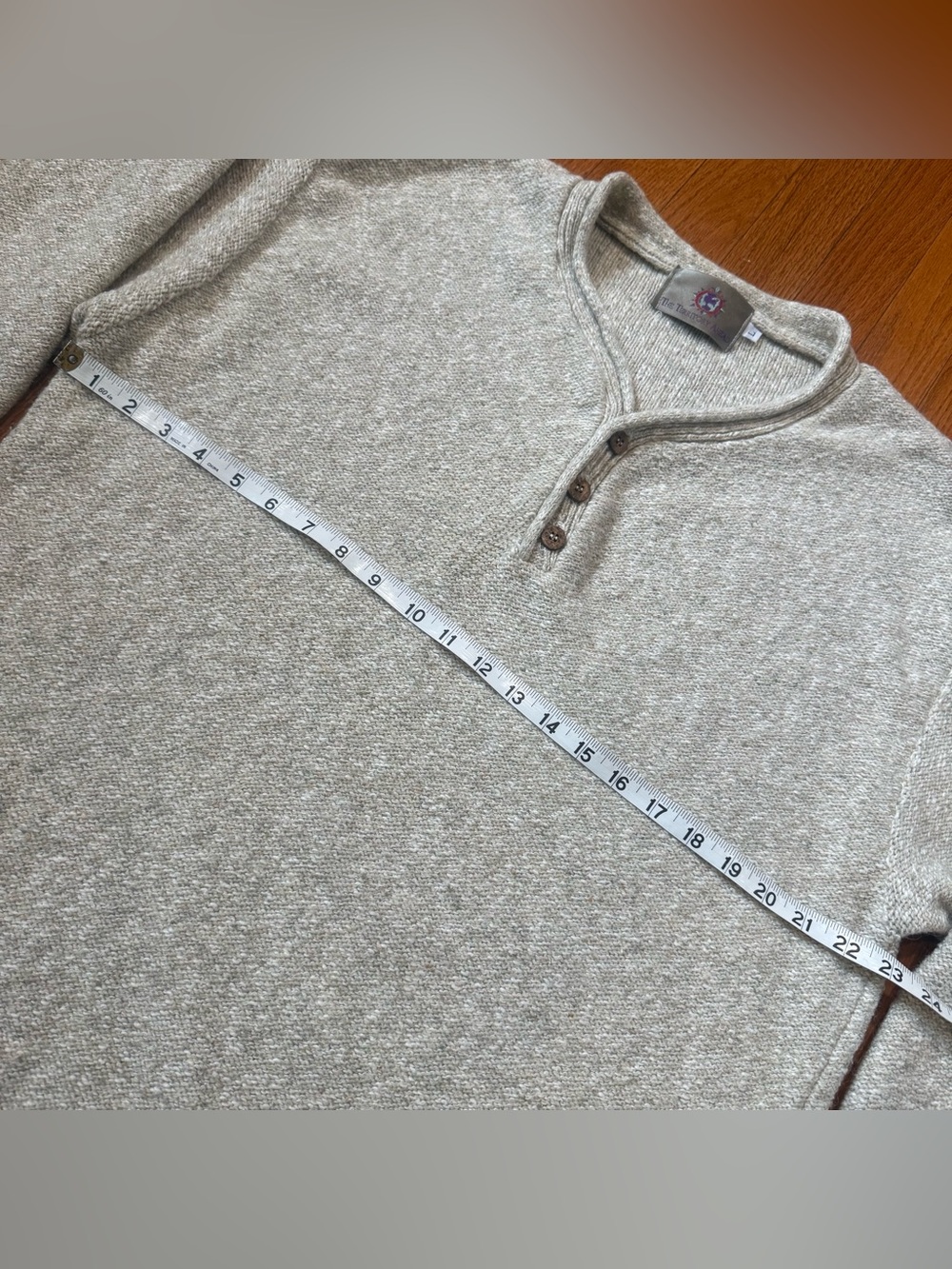 Vintage The Territory Ahead Men’s Large Henley Sweater Rollneck Wool Silk USA - Picture 5 of 8